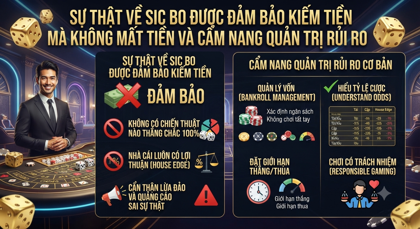 sic bo được đảm bảo kiếm tiền mà không mất tiền